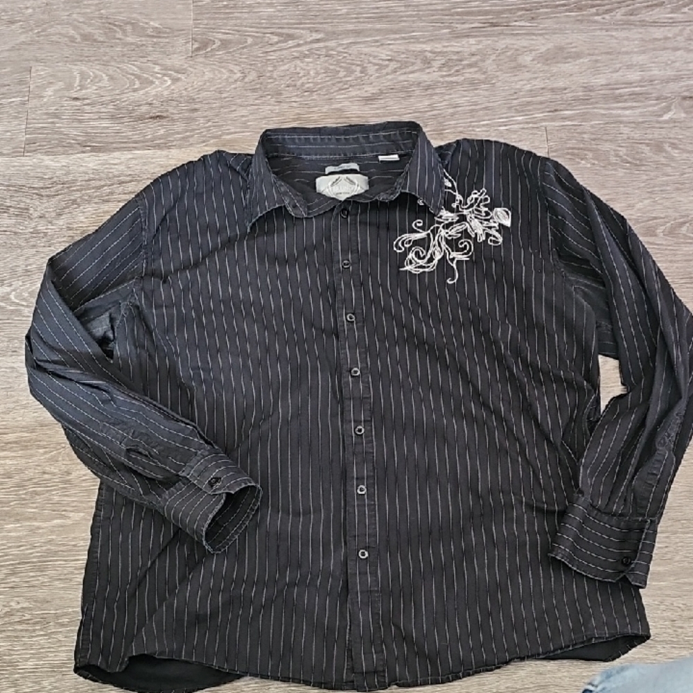 BRUNO New York Striped Button Down Shirt. Sz 2XLT.